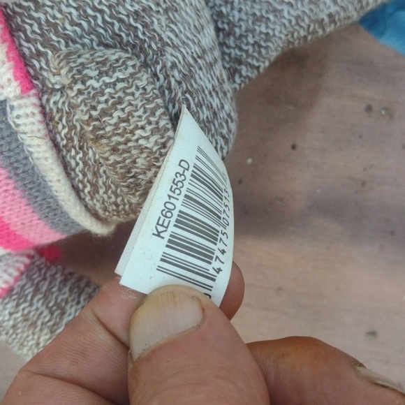 Striped Sock Monkey and Gray Teddy Bear Set NWT - Picture 6 of 6